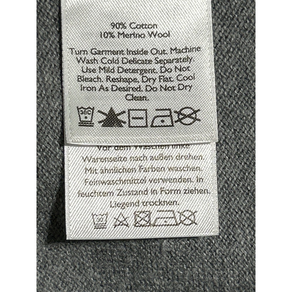 Gray Cotton Wool Blend 1/4 Zip Eddie Bauer Pullover Sweater Mens Medium - Picture 8 of 11